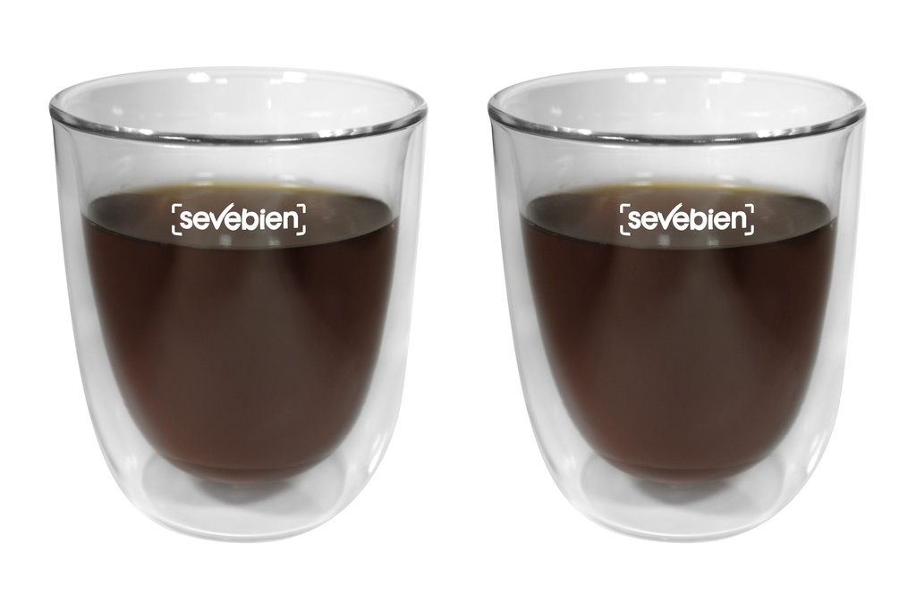 Set de vasos de vidrio "double"